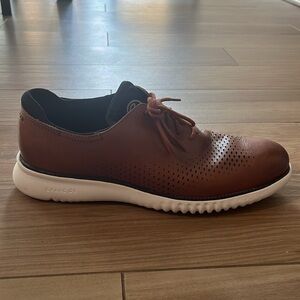 Cole Haan Men’s ZERØGRAND Laser Wingtip Oxfords - Size 11, Brown